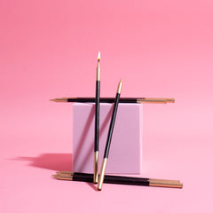 Black & Gold Double Dipped Candles 12pk