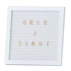 White & Gold Peg Letter Board