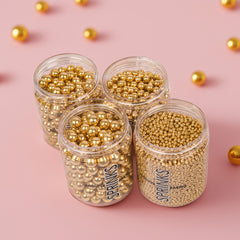 Crunchy Shiny Gold 2mm Sprinkles
