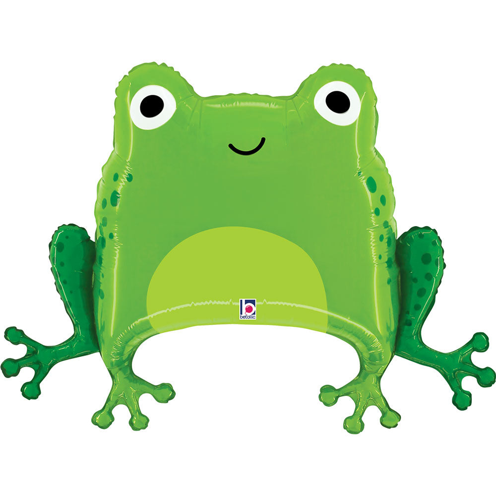 Large Green Frog Foil Balloon