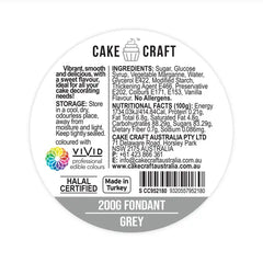 Cake Craft Fondant Grey 200g