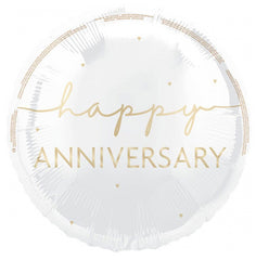 Happy Anniversary Round Foil Balloon