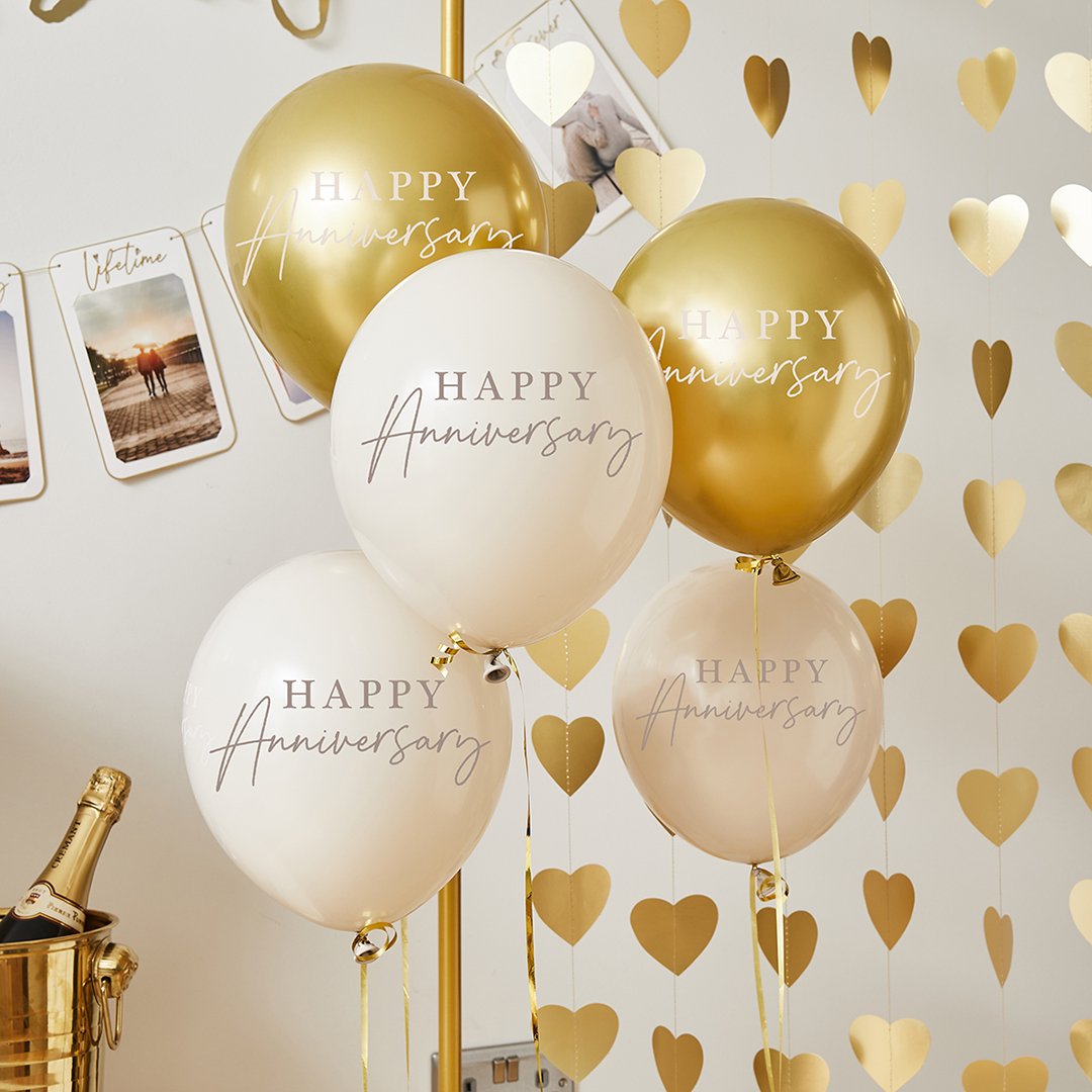 Happy Anniversary Balloons 5pk
