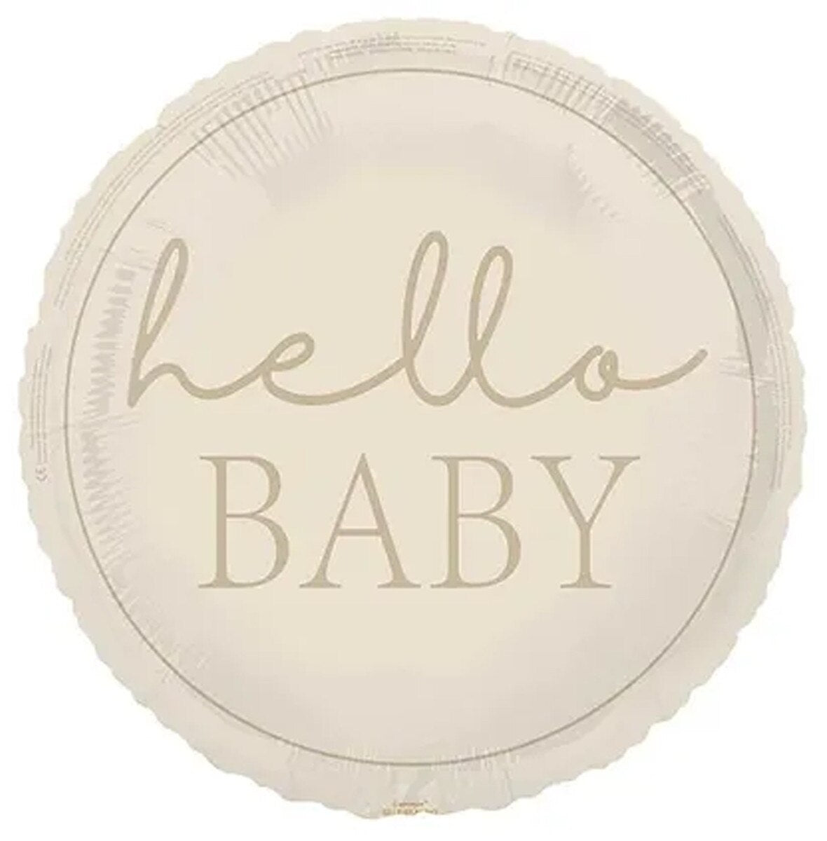 Hello Baby Nude Round Foil Balloon