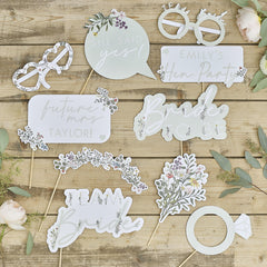 Floral Hen Party Photo Booth Props 10pk