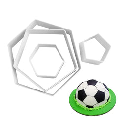 Soccer Ball Hexagon/Octogon Cookie Cutters 4pk