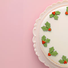 Holly Icing Decorations 8pk