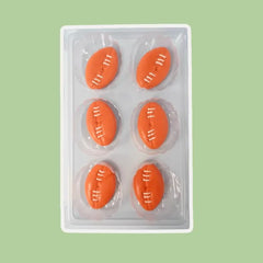 Football Sugar Icing Decorations 6pk