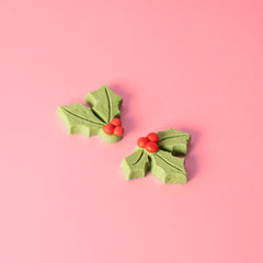 Holly Icing Decorations 8pk