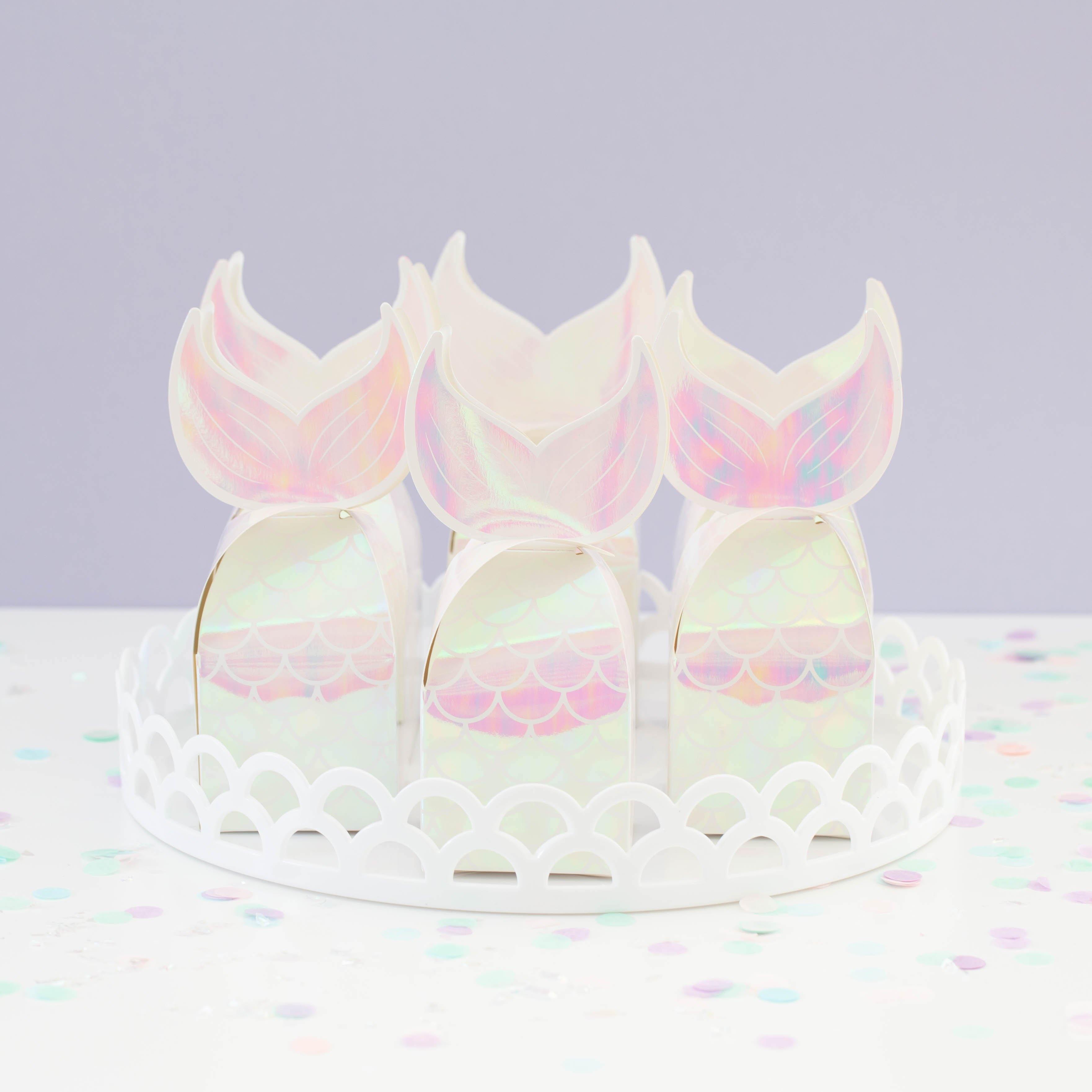 Mermaid Tail Iridescent Treat Box 8pk