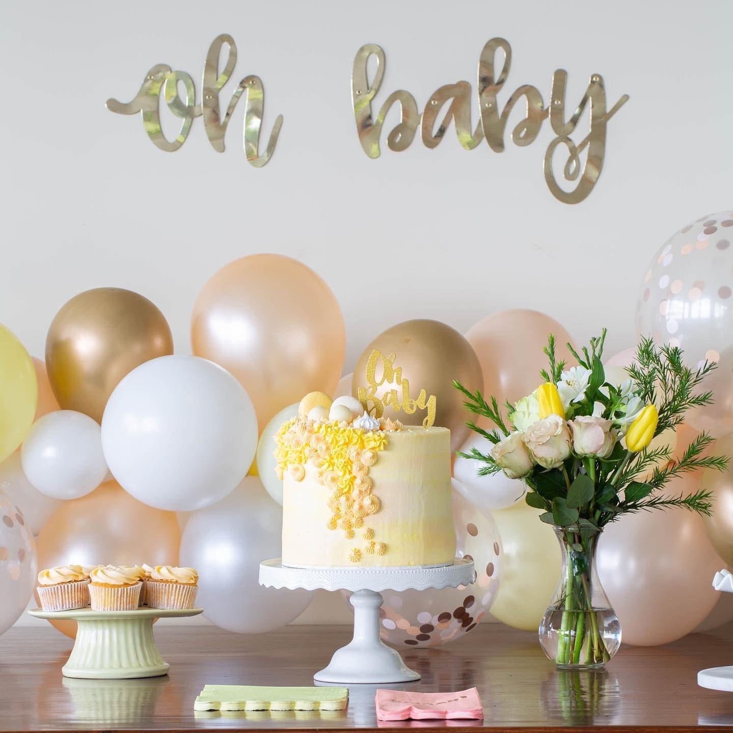 Oh Baby Gold Foil Banner