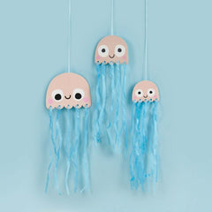 Jellyfish Hanging Decoration 3pk
