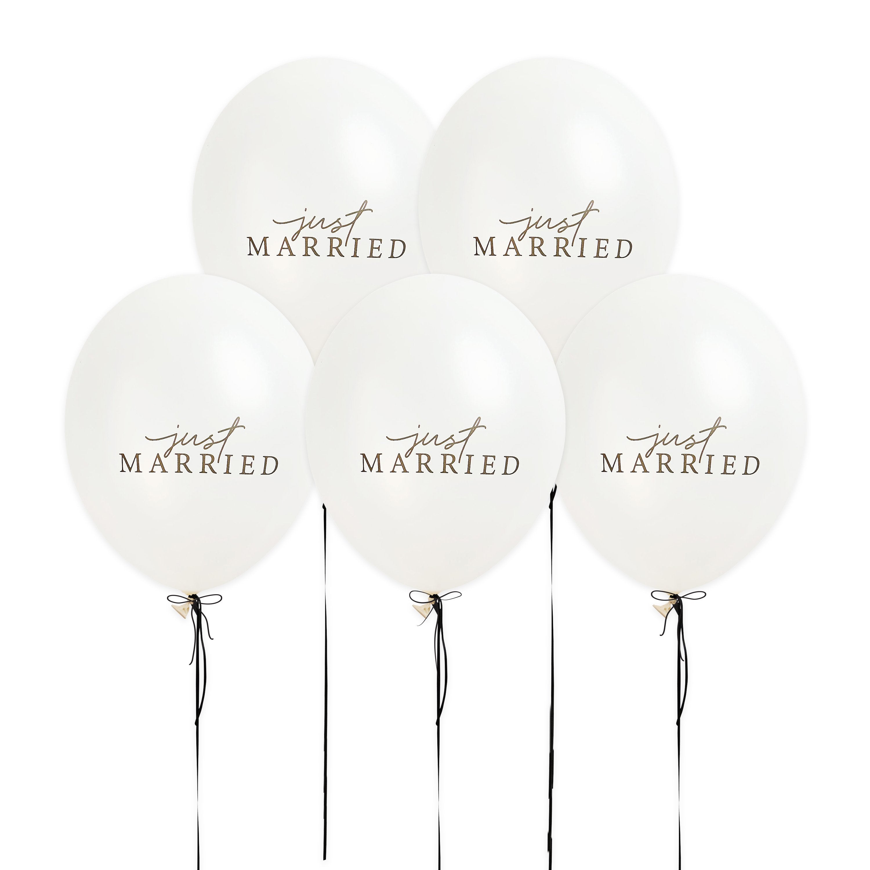 Just Married Balloons 5pk