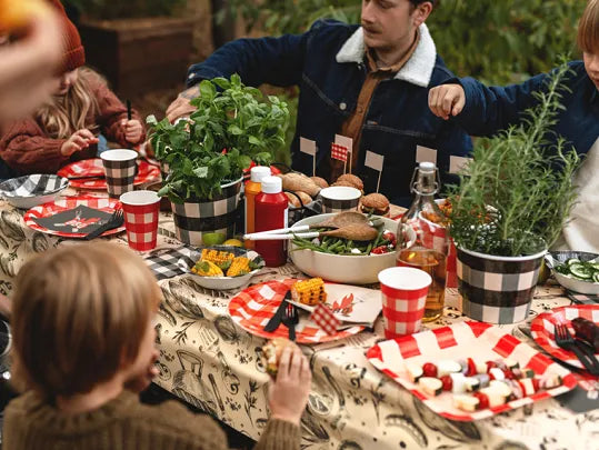 Red & Black Gingham Snack Buckets 2pk