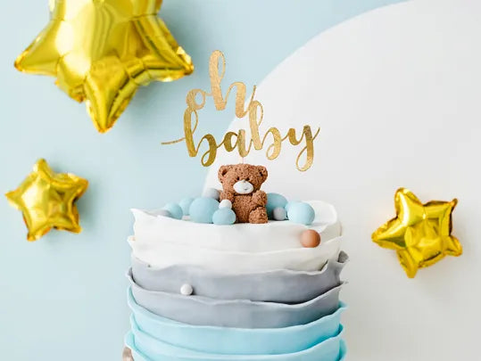 Gold Oh Baby Cake Topper