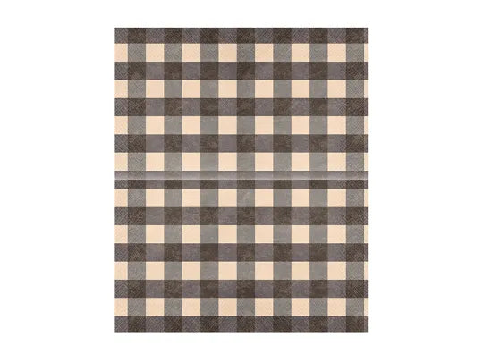 Black Gingham Large Napkins 20pk