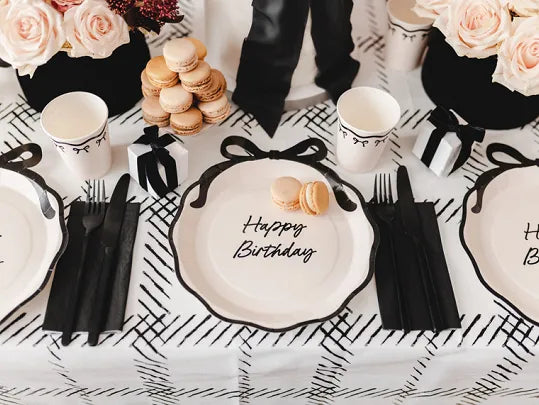 Happy Birthday Bow Plates 6pk