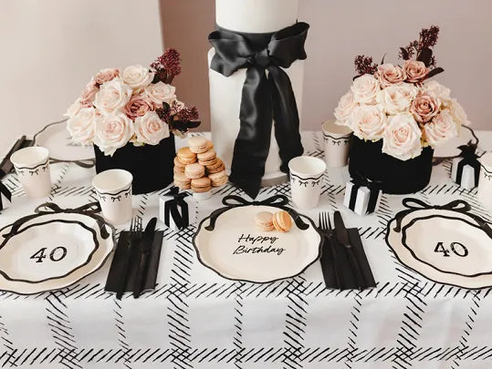 Happy Birthday Bow Plates 6pk