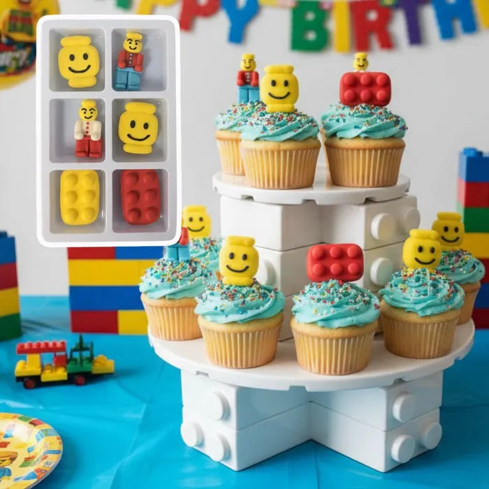 Lego Sugar Icing Decorations 6pk