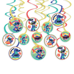 Lilo & Stitch Hanging Spiral Decorations 12pk