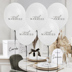 Just Married Balloons 5pk