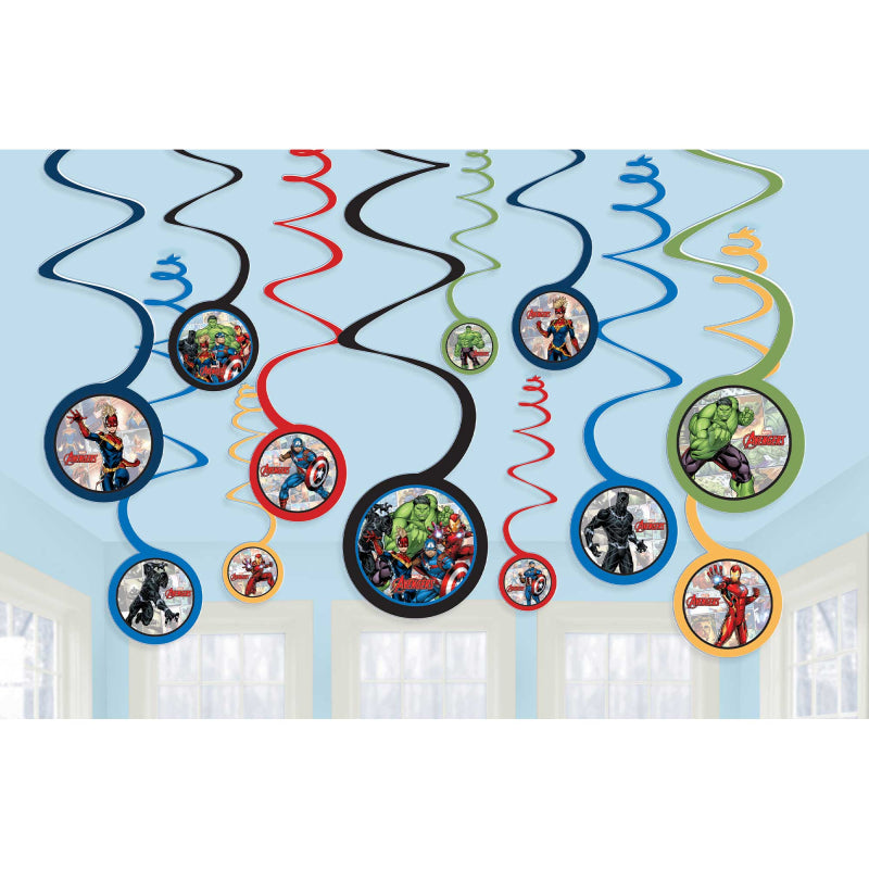 Avengers Hanging Spiral Decorations