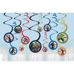 Avengers Hanging Spiral Decorations