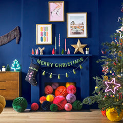 Green Felt Merry Christmas Bunting Banner