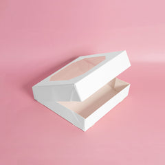 White Scalloped Medium Cookie Box 5pk