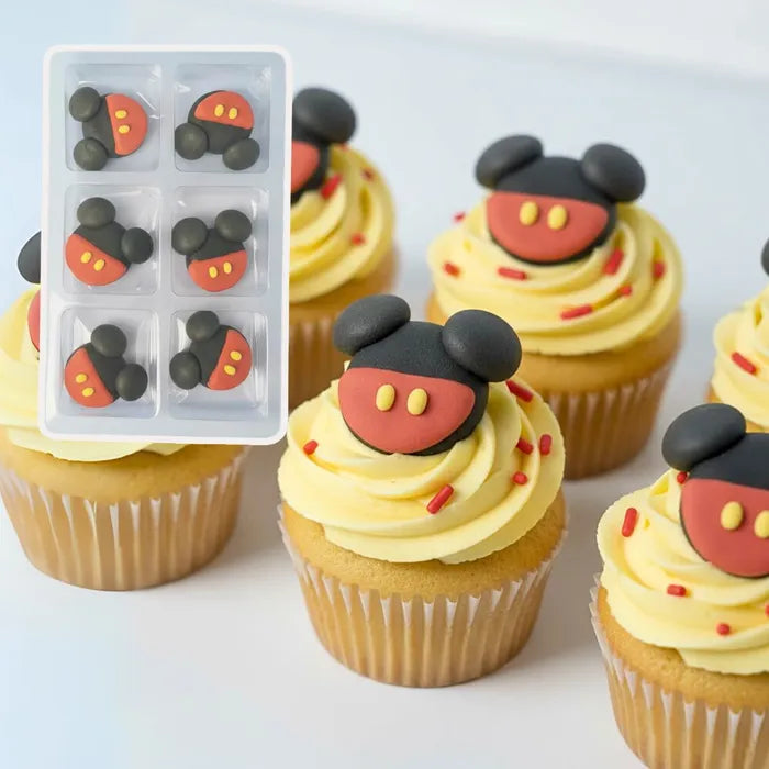 Mickey Mouse Head Sugar Icing Decorations 6pk