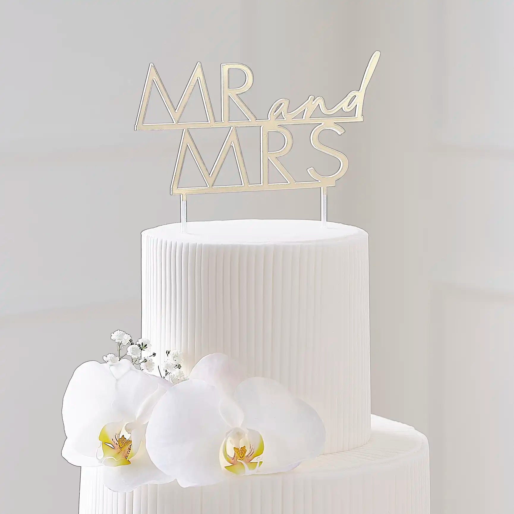 Gold Mr & Mrs Wedding Cake Topper