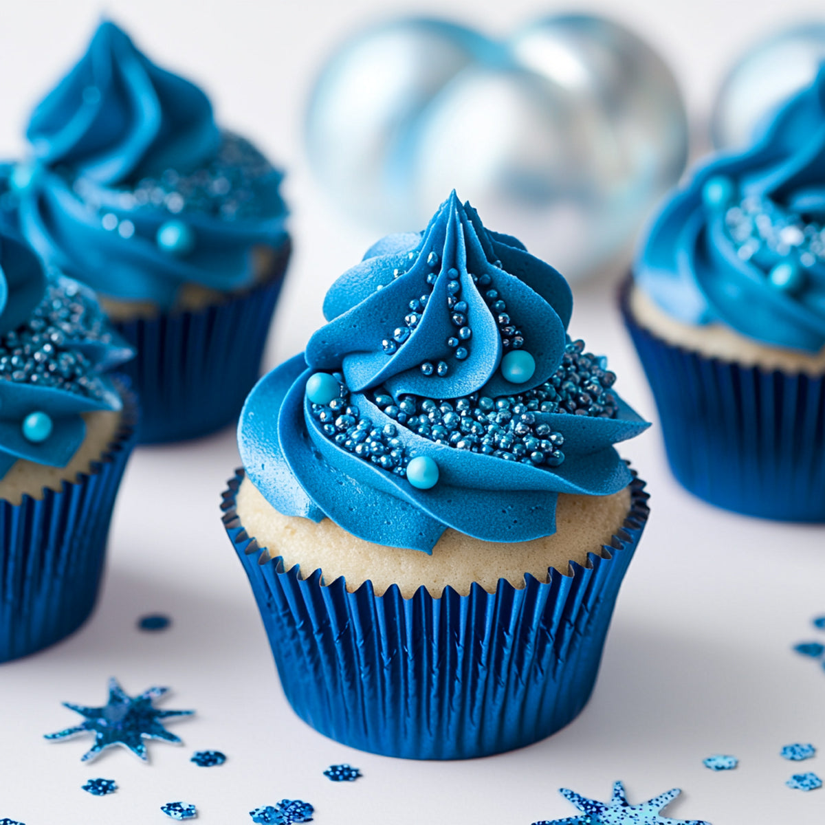 Navy Foil Baking Cups 50pk