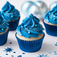 Navy Foil Baking Cups 50pk