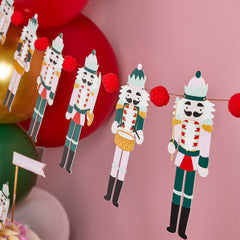 Christmas Nutcracker Pom Pom Garland