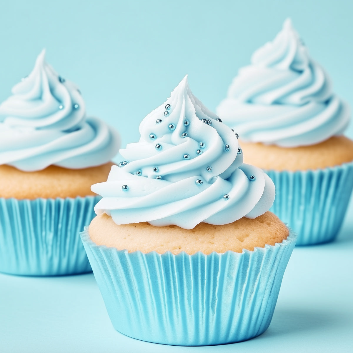 Pastel Blue Foil Baking Cups 50pk