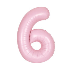 Matte Pink Giant Foil Number Balloon - 6