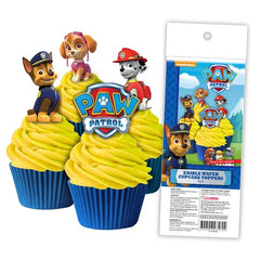 Paw Patrol Edible Wafer Cupcake Toppers 16pk