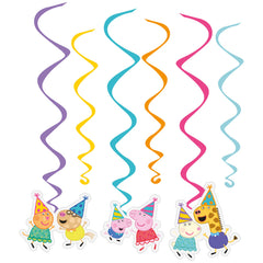 Peppa Pig Hanging Swirl Decorations