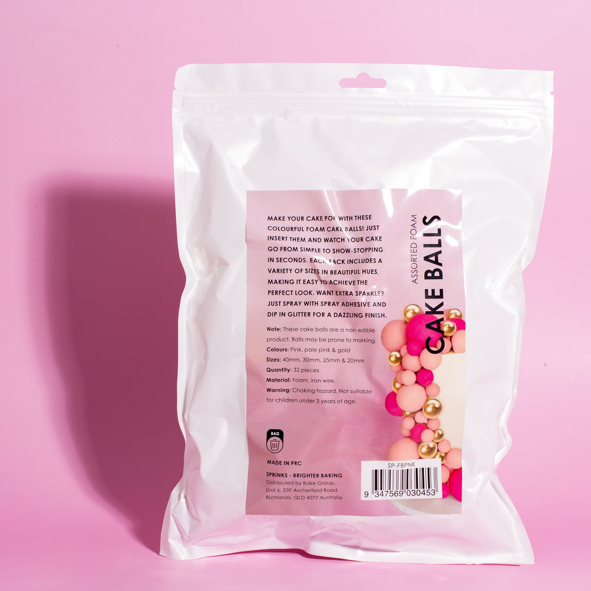 Pretty In Pink Cake Ball Toppers 32pk