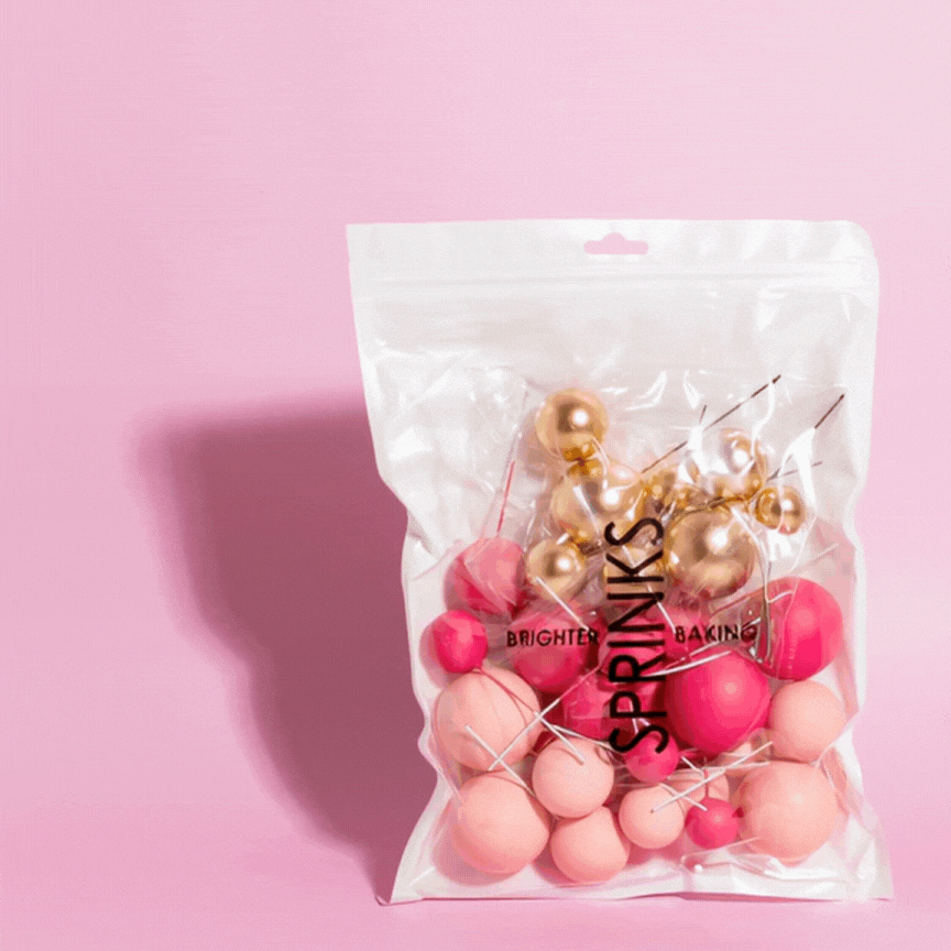 Pretty In Pink Cake Ball Toppers 32pk