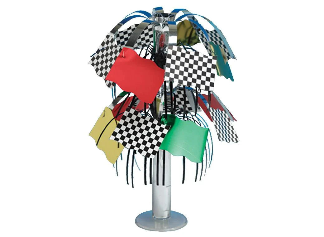 Checkered Racing Flag Table Centrepiece