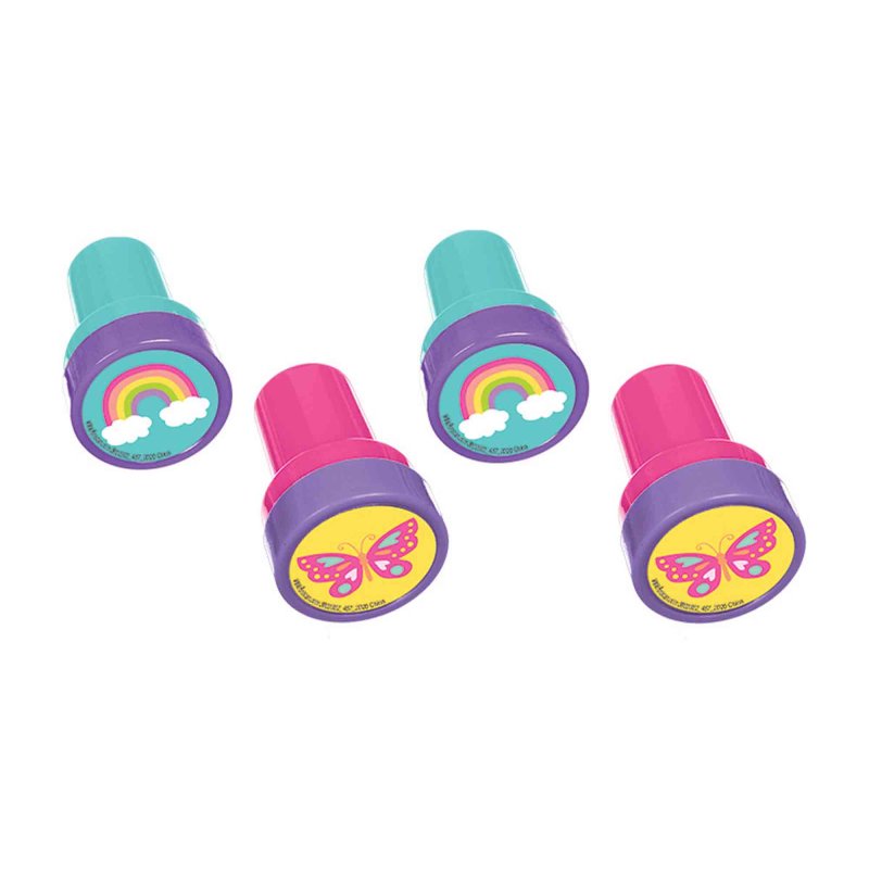 Rainbow & Butterfly Stamps 12pk