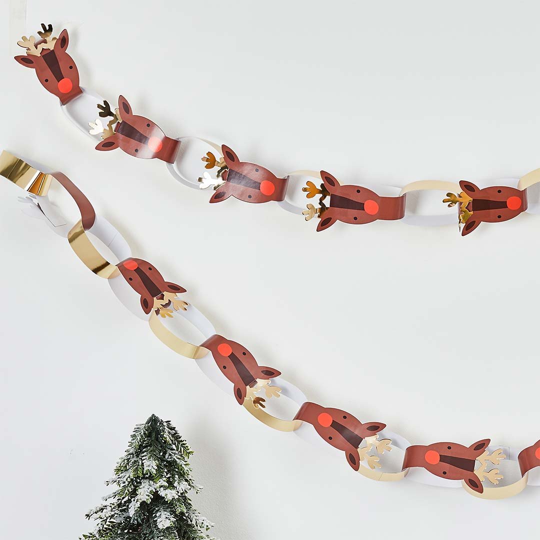Reindeer Paper Chain 40pk