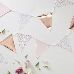 Rose Gold Floral Party Bunting