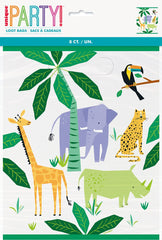 Animal Safari Loot Bags 8pk