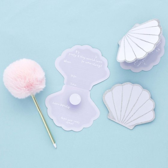 Shell Party Invitations 10pk