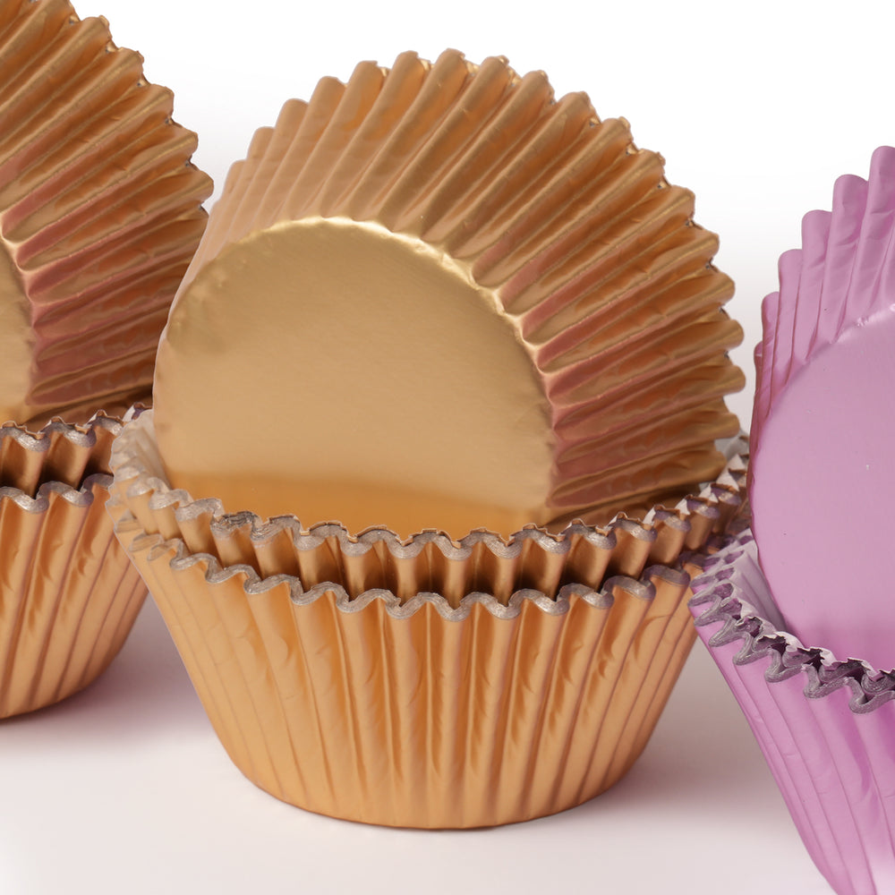 Soft Gold Foil Baking Cups 50pk