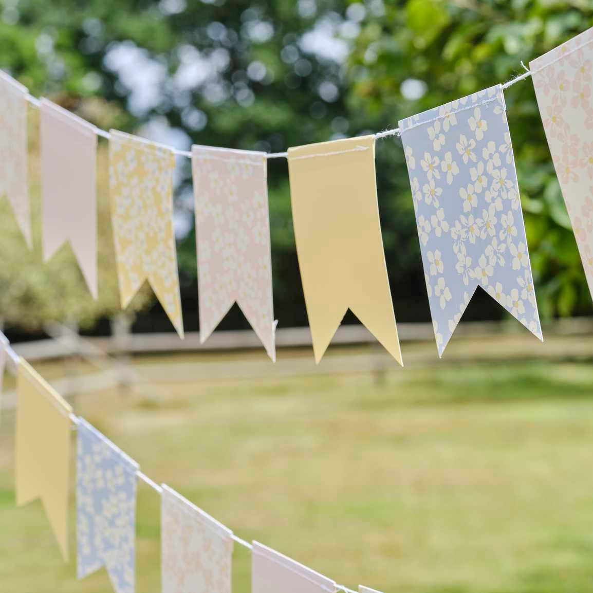 Spring Floral Flag Party Bunting