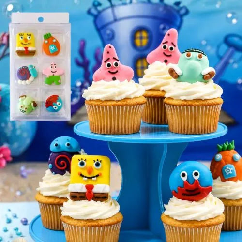 SpongeBob Sugar Decorations 6pk