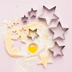 6 Piece Star Shaped Cookie Cutters